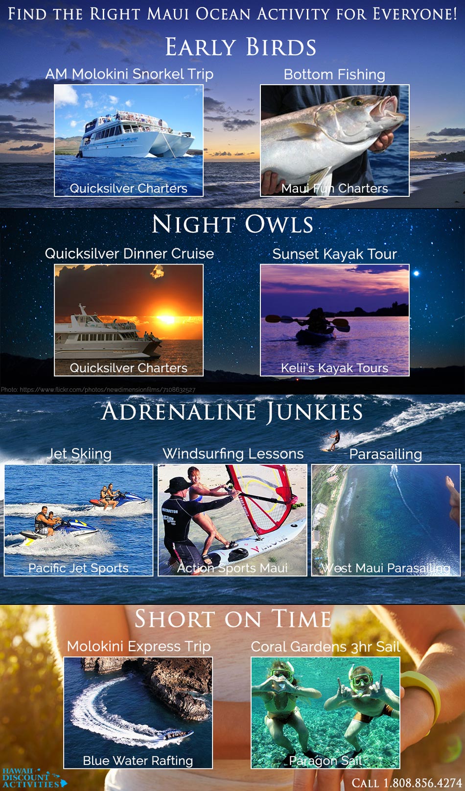 find the right ocean activity infographic